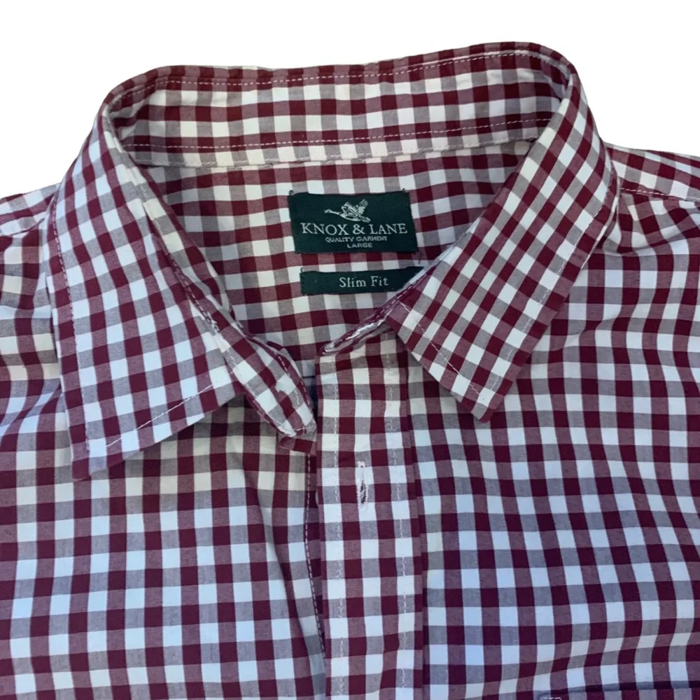 Men's Casual LARGE Short Sleeve Button Down Shirt